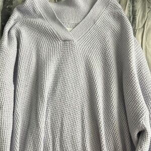 Aerie Soft Gray Knit Cardigan